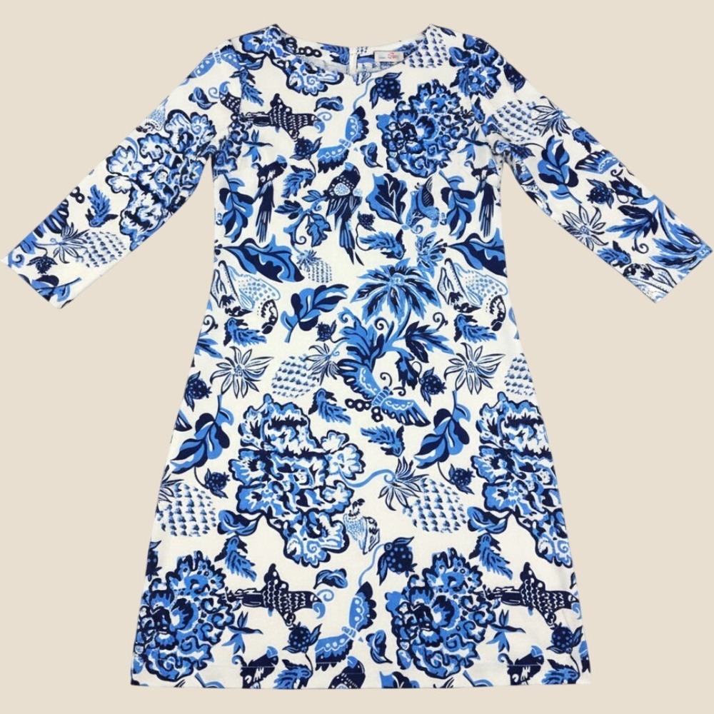 Blue Floral Shift Dress - Unbranded